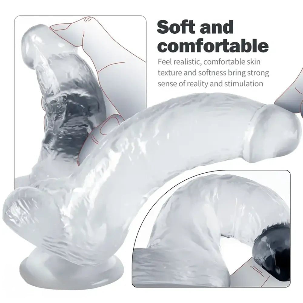 Blue ombre tpe suction cup dildo, photo 7
