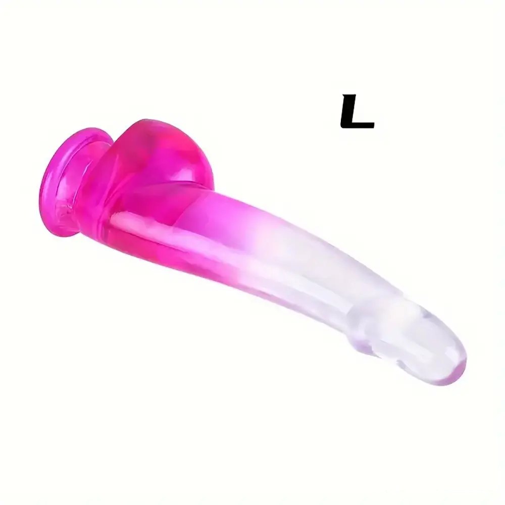 Pink ombre suction cup realistic dildo