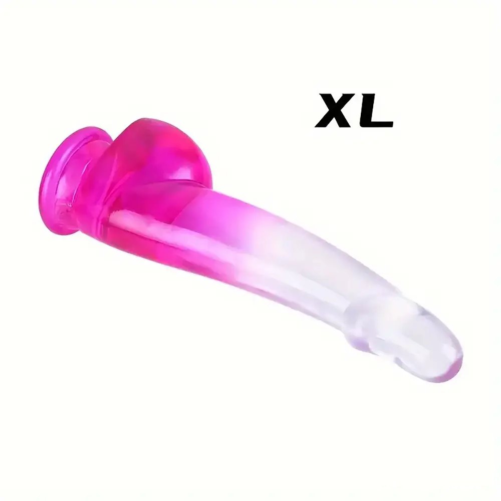 Pink ombre suction cup realistic dildo