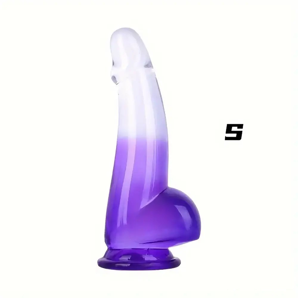 Purple ombre suction cup realistic dildo