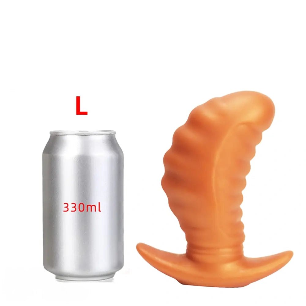 non-luminous A silicone swirl texture butt plug