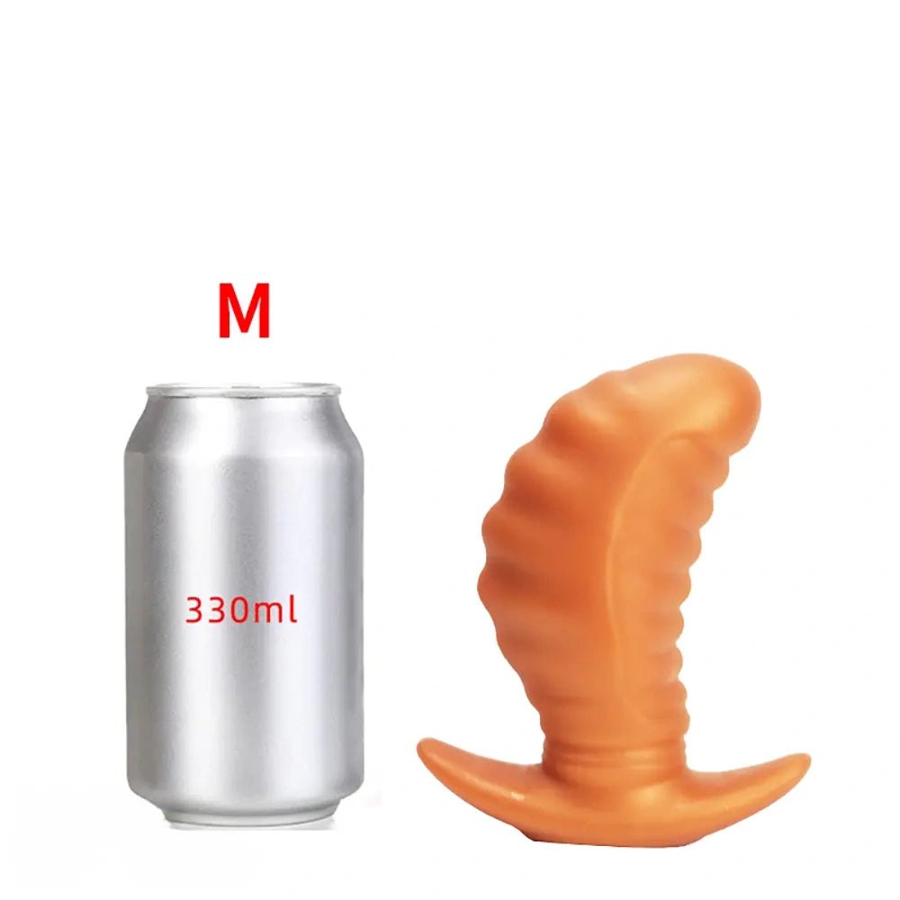 non-luminous A silicone swirl texture butt plug
