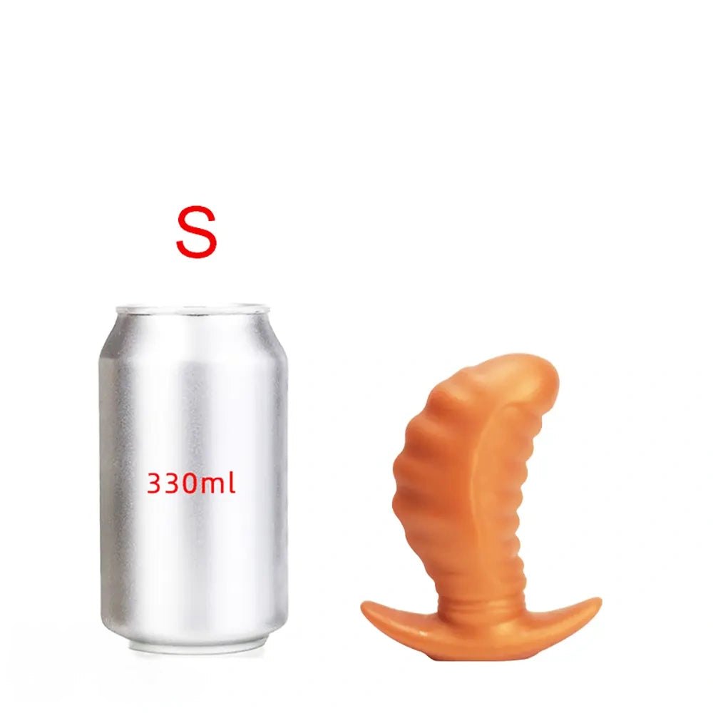 non-luminous A silicone swirl texture butt plug