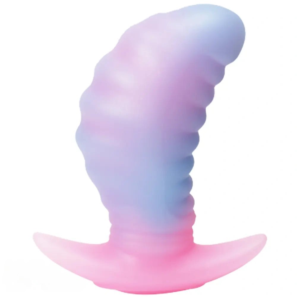 Silicone swirl texture butt plug, photo 1