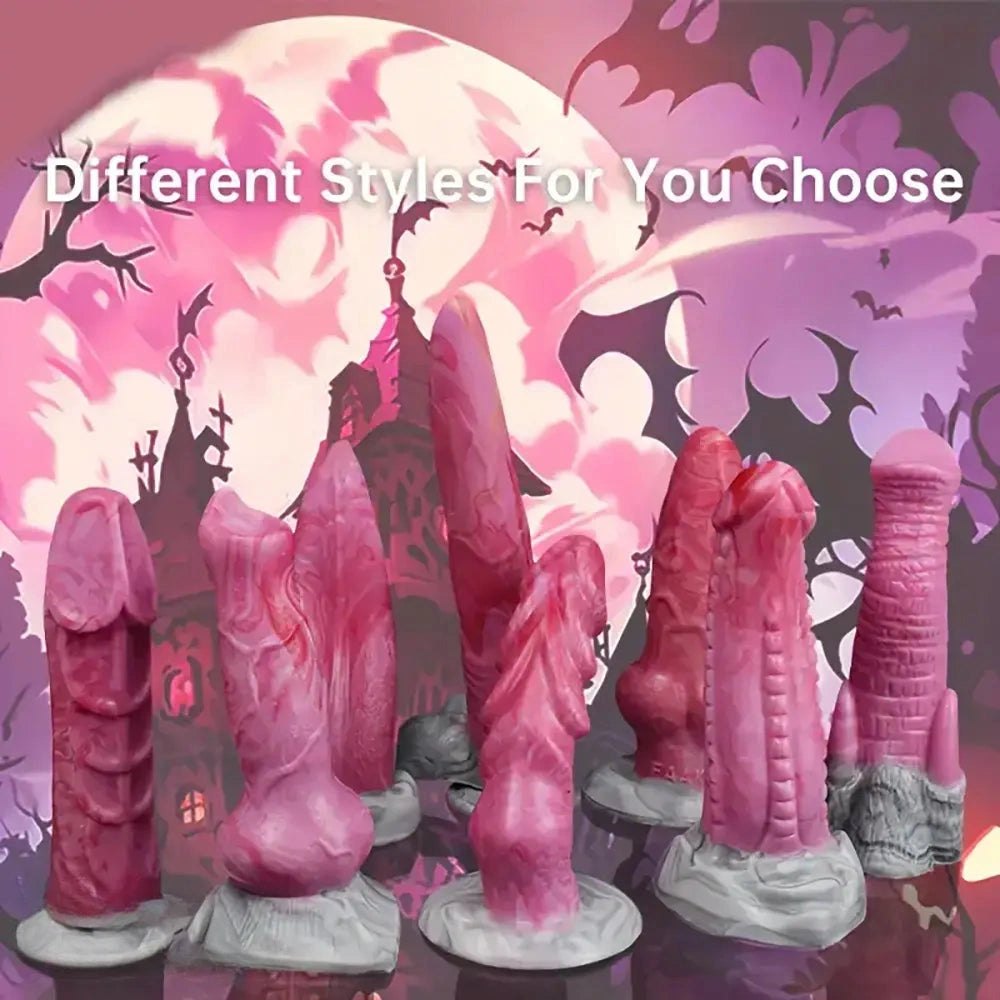 Twisted ombre silicone fantasy dildo, photo 1