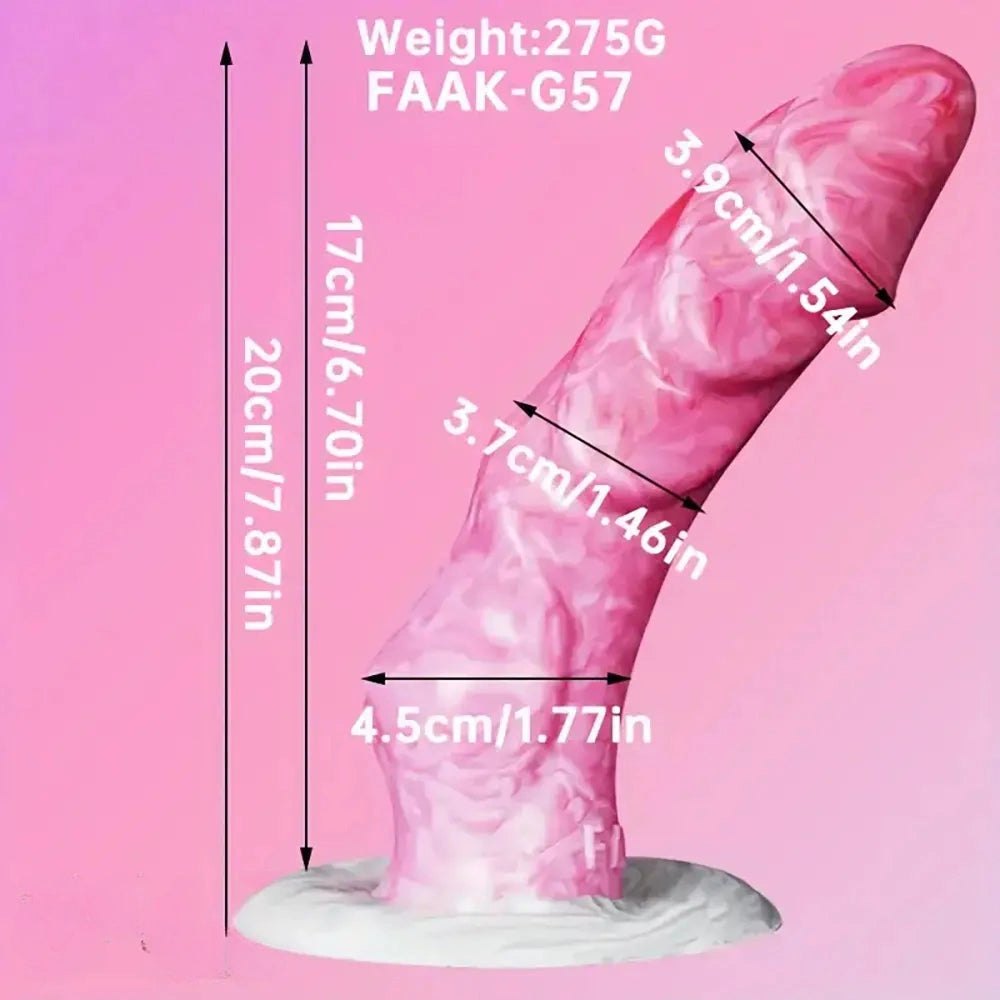 Twisted ombre silicone fantasy dildo, photo 12