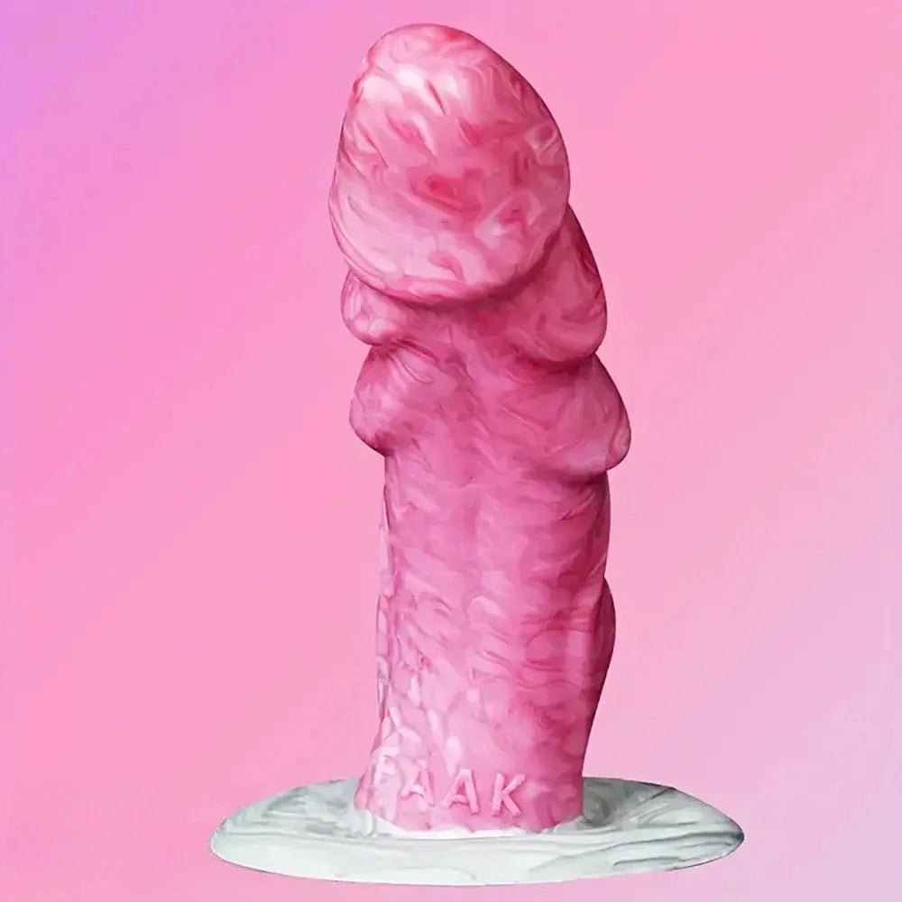 Twisted ombre silicone fantasy dildo, photo 15