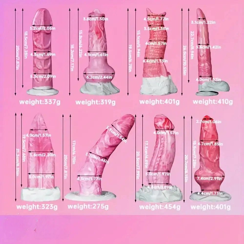 Twisted ombre silicone fantasy dildo, photo 2