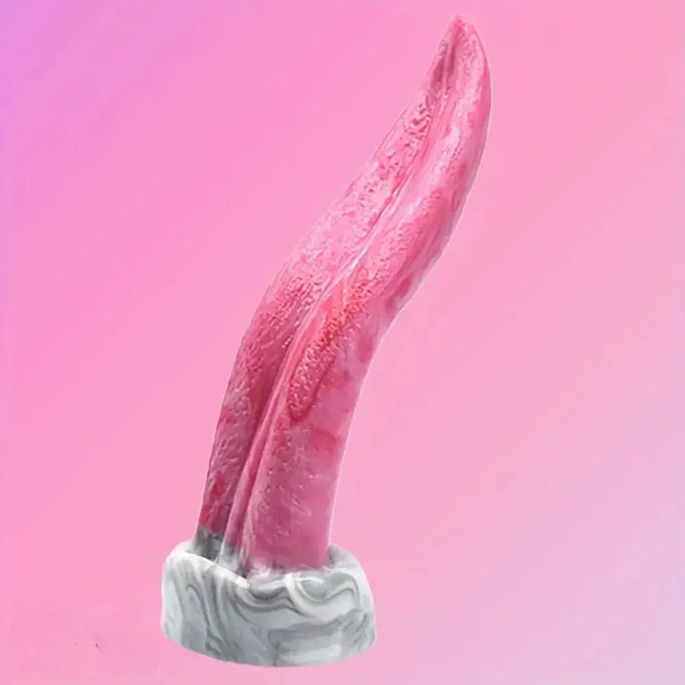 Twisted ombre silicone fantasy dildo, photo 5