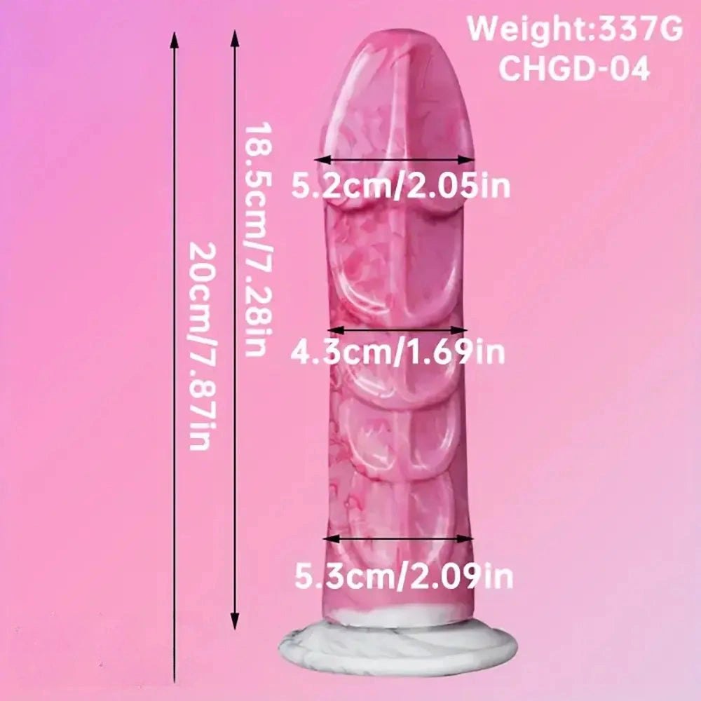 Twisted ombre silicone fantasy dildo, photo 9