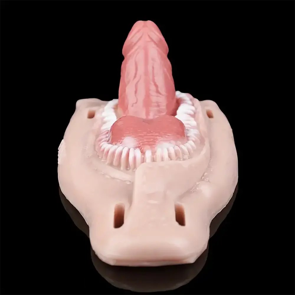 Colorful silicone open mouth teeth gag, photo 1