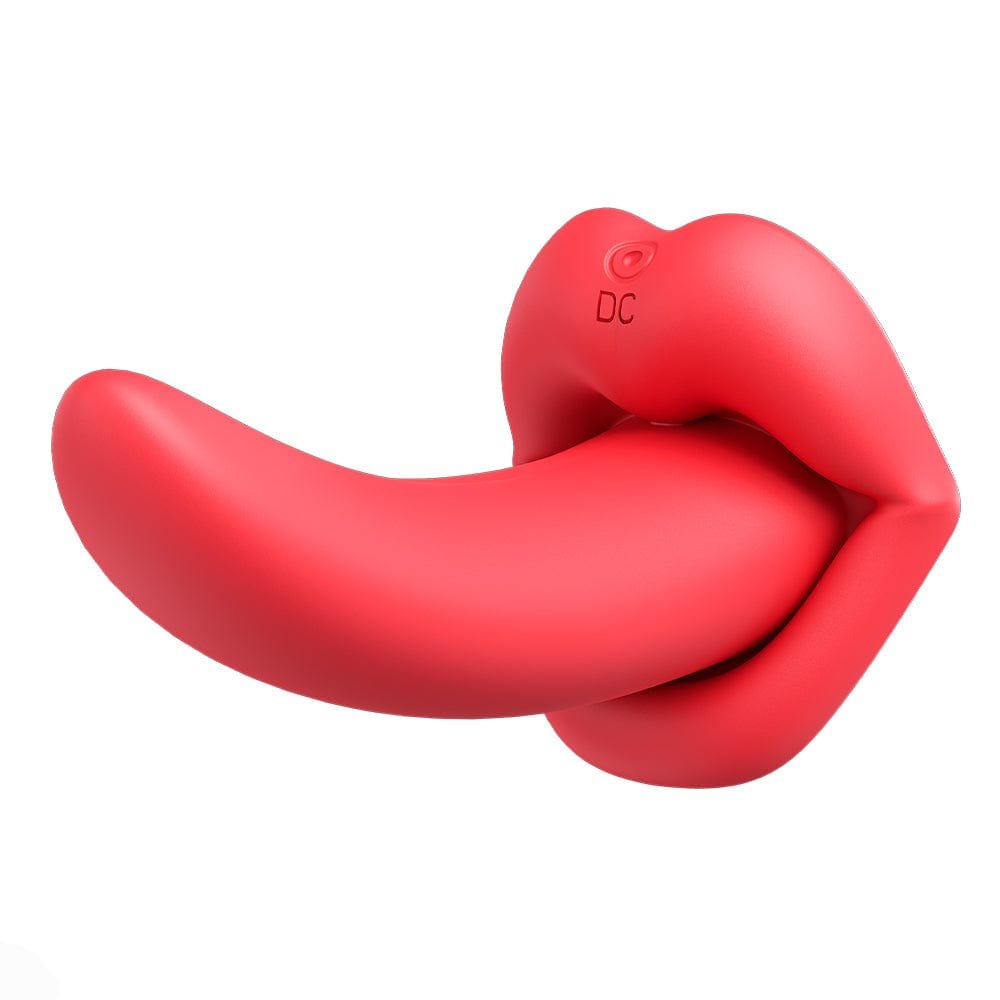 Red lip-shaped clit stimulator, photo 1