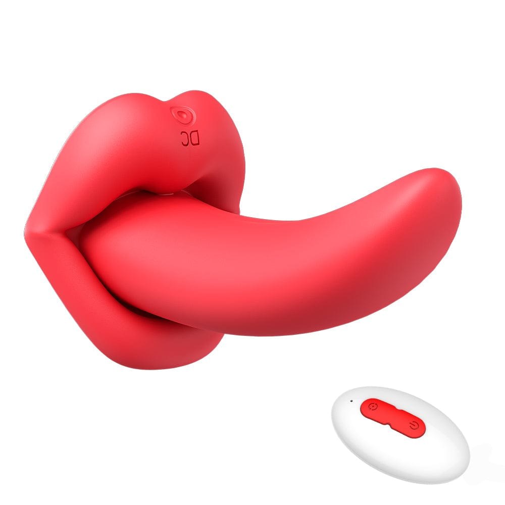 Red lip-shaped clit stimulator, photo 3