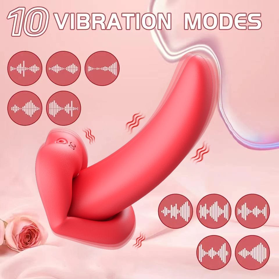 Red lip-shaped clit stimulator, photo 4