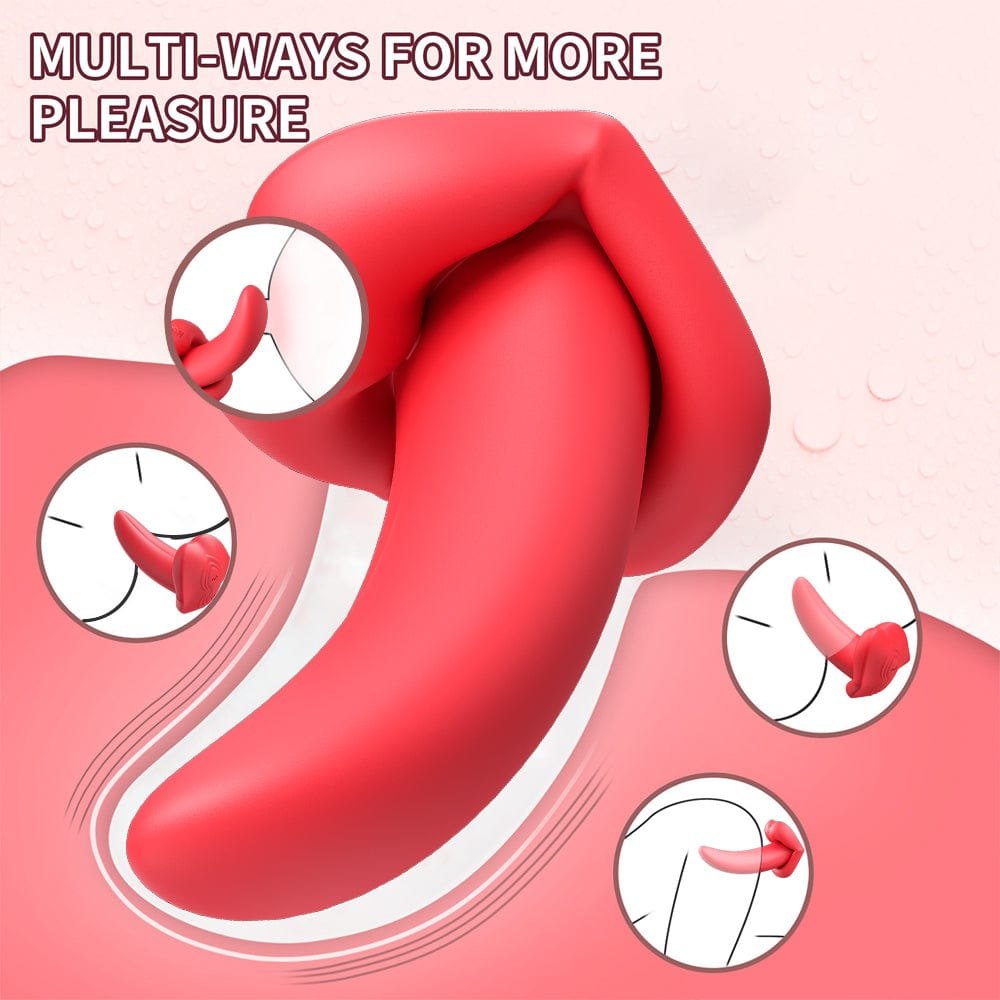 Red lip-shaped clit stimulator, photo 5