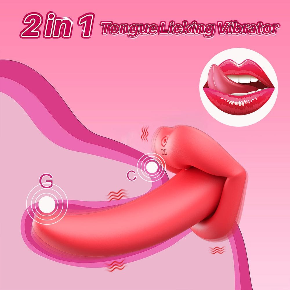 Red lip-shaped clit stimulator, photo 6