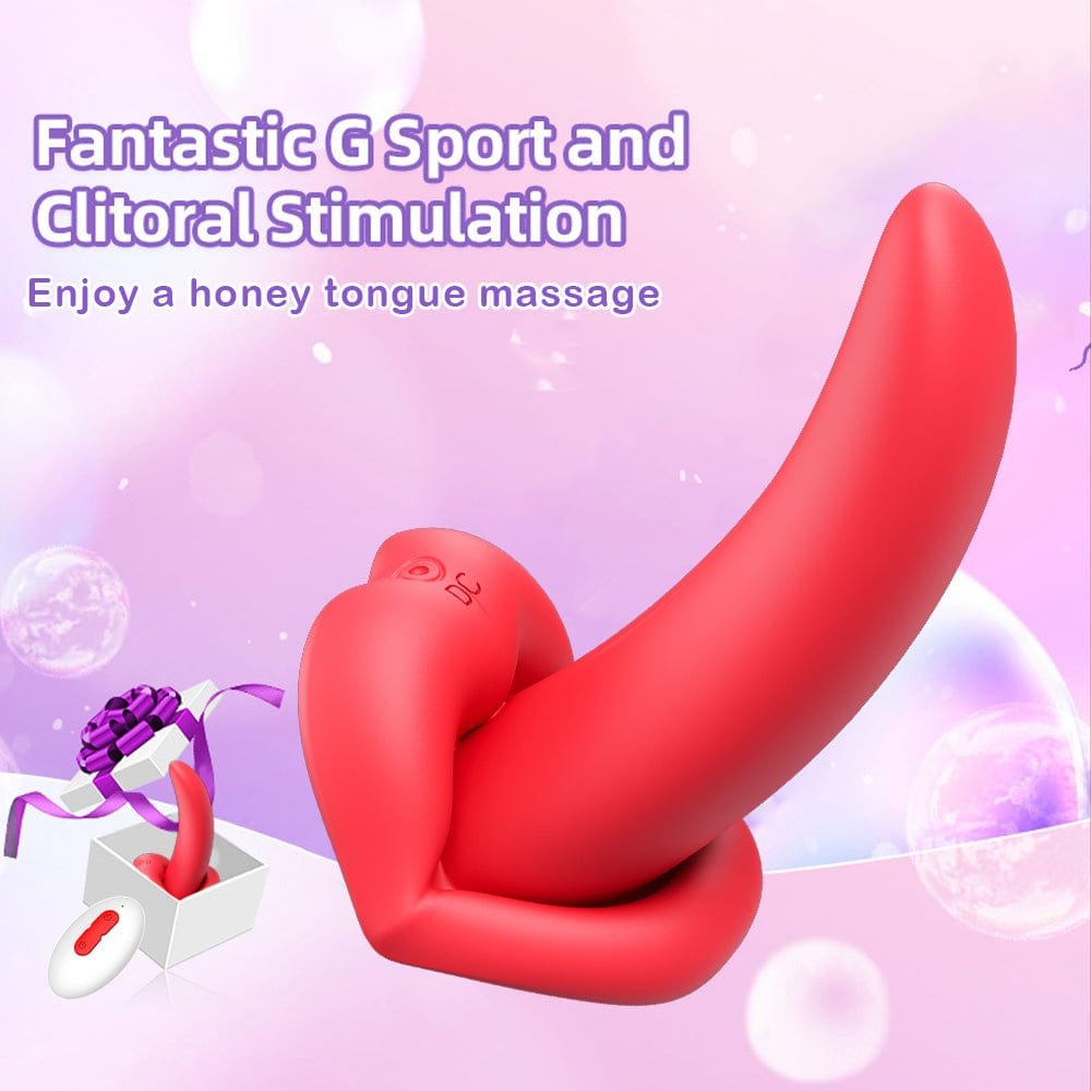 Red lip-shaped clit stimulator, photo 7