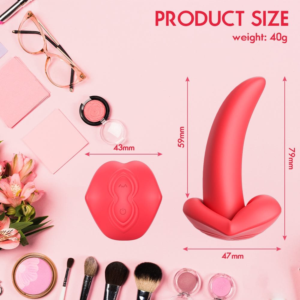Red lip-shaped clit stimulator, photo 9