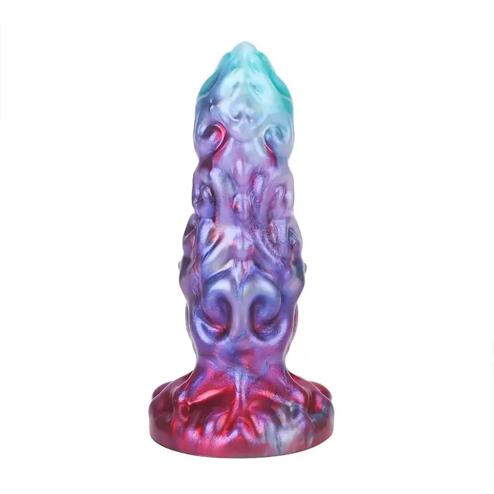 Ornate swirl textured fantasy dildo, photo 1