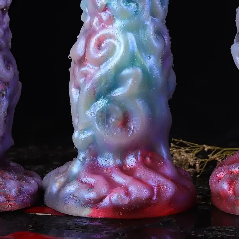 Ornate swirl textured fantasy dildo, photo 6