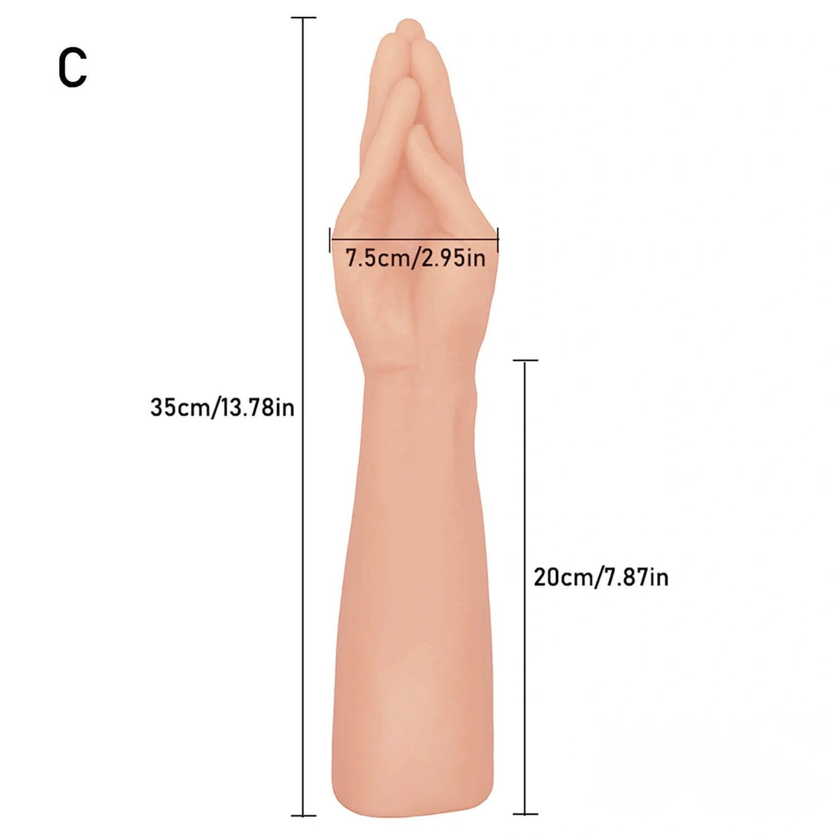 Flesh PVC fist shaped dildo, photo 10