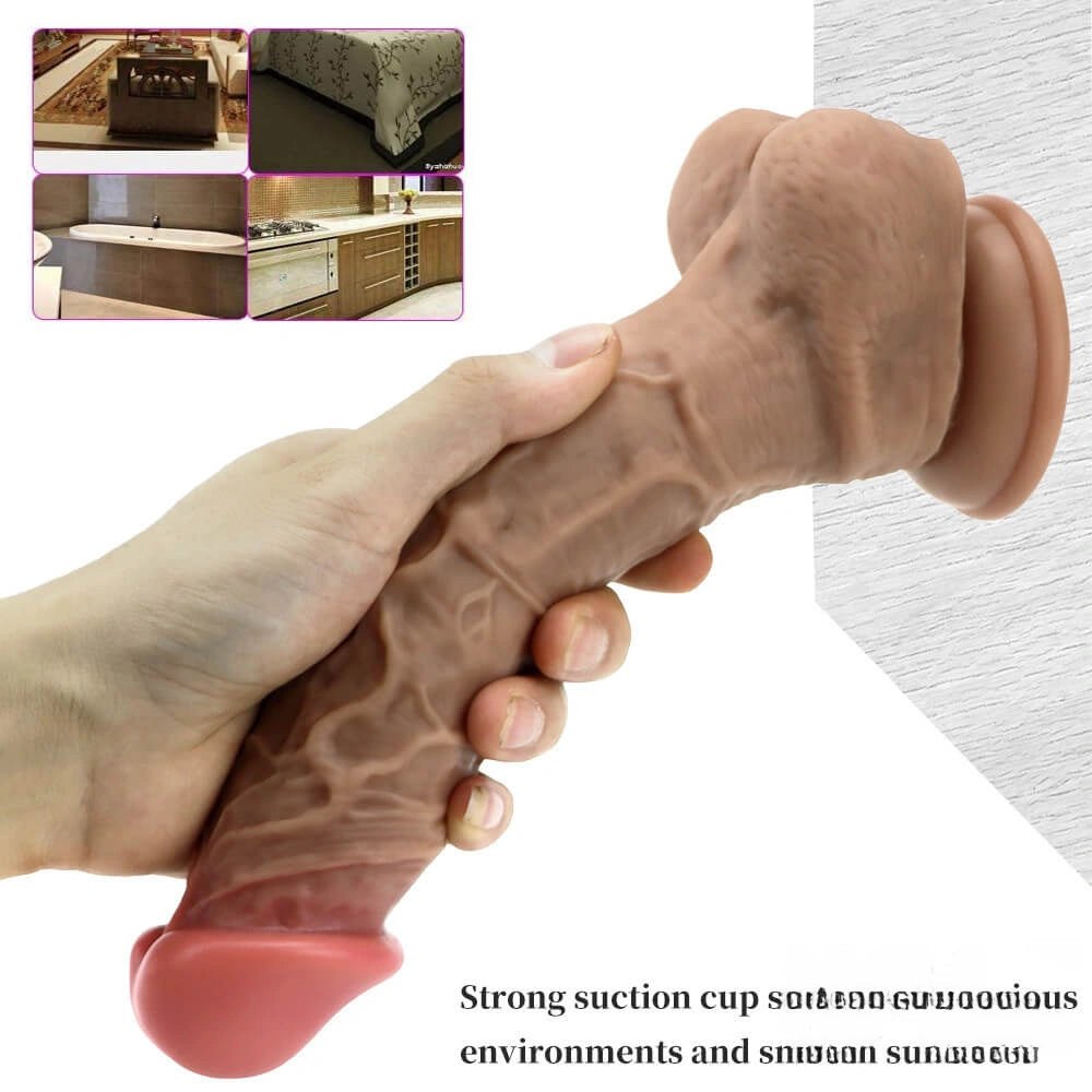Brown oversized suction cup dildo, photo 6