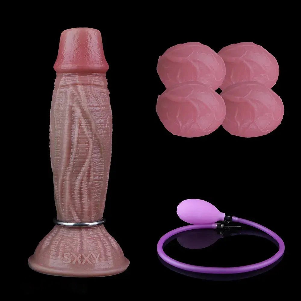Flesh-toned silicone ovipositor dildo with eggs, photo 11