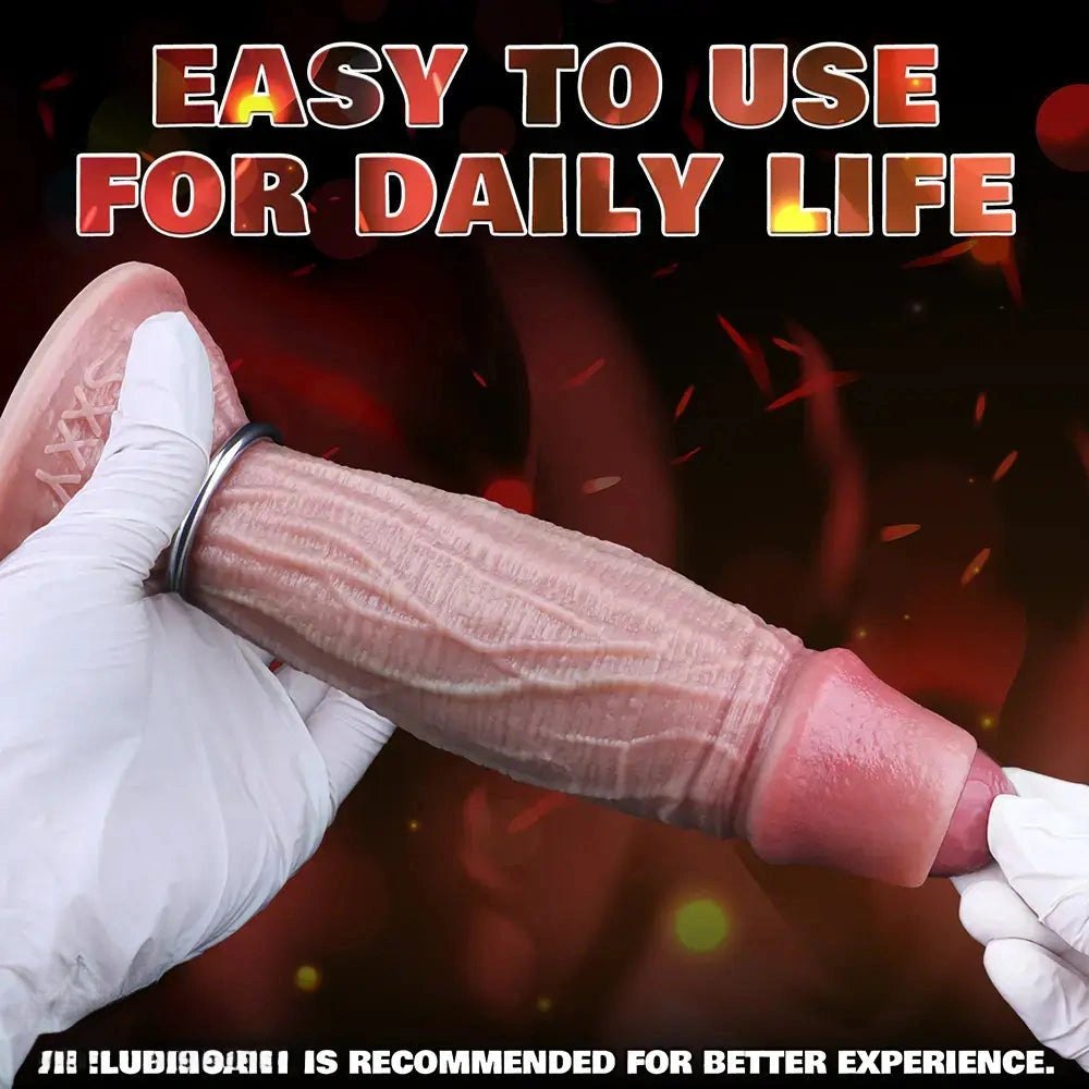 Flesh-toned silicone ovipositor dildo with eggs, photo 9