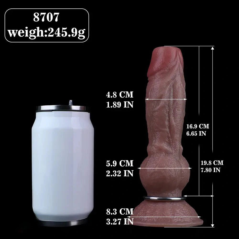 Flesh-tone silicone ovipositor fantasy dildo with eggs, photo 3