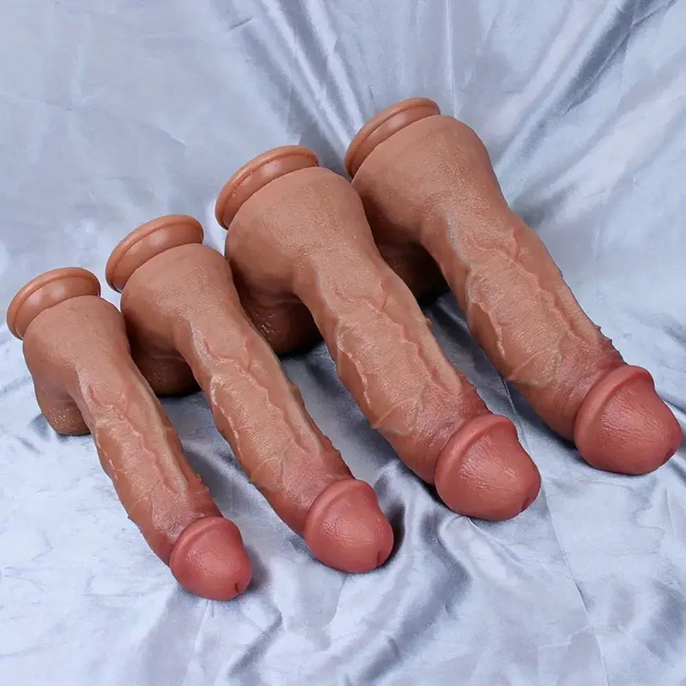 Flesh tone painted thick big dildo, photo 11