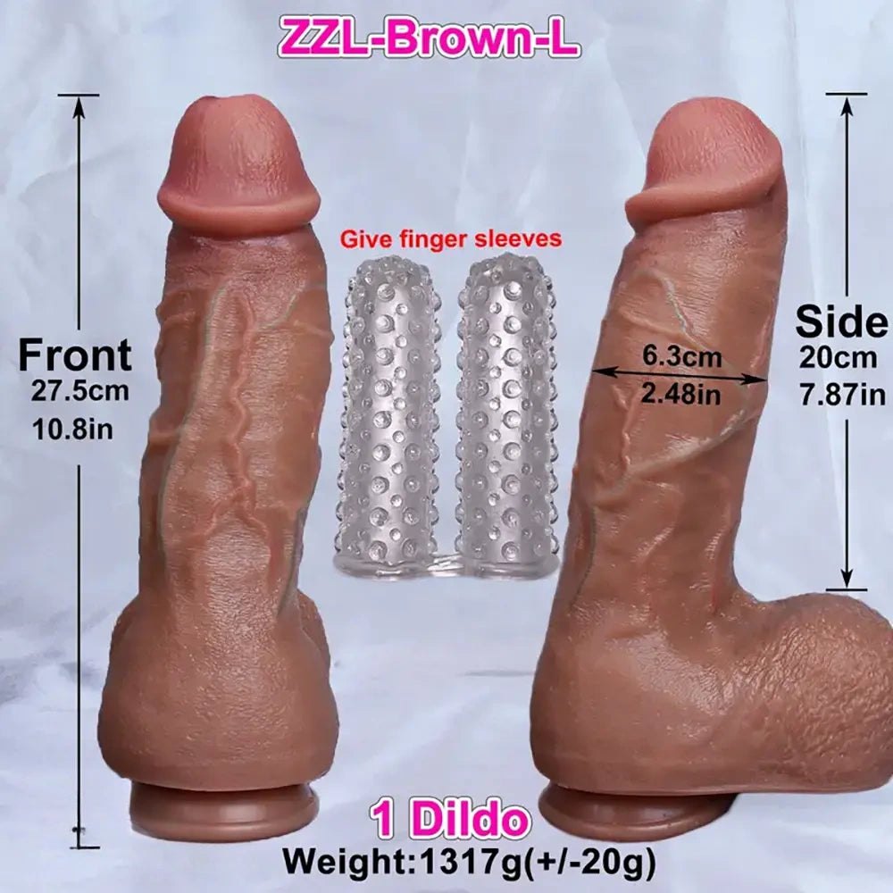 Flesh tone painted thick big dildo, photo 15
