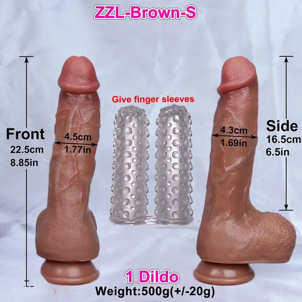 Flesh tone painted thick big dildo, photo 5