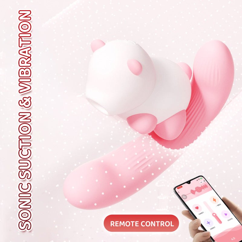 Pink panda clitoral suction and g-spot vibrator, photo 2