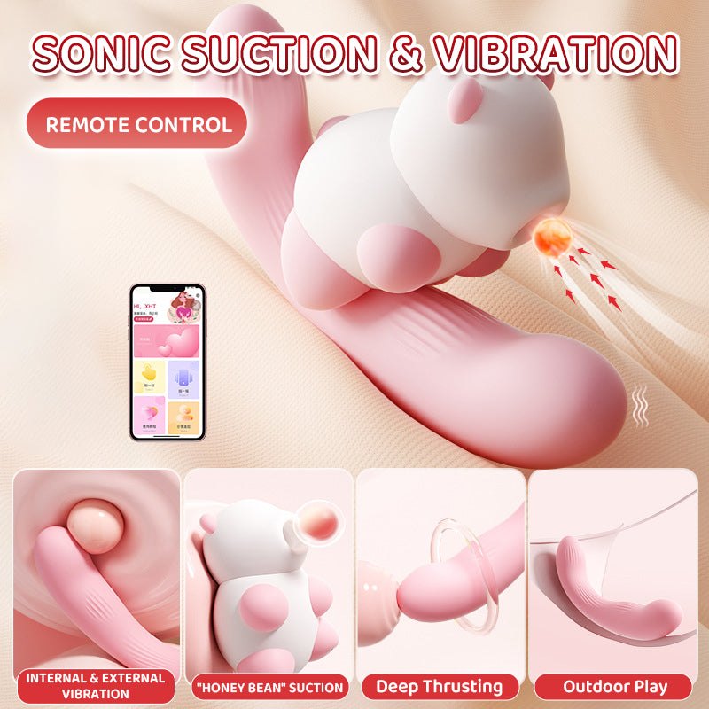 Pink panda clitoral suction and g-spot vibrator, photo 4