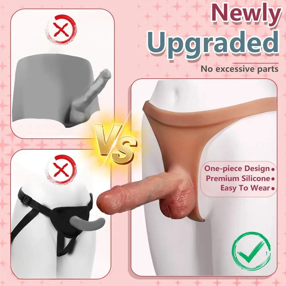 Flesh-tone panty harness dildo, photo 12