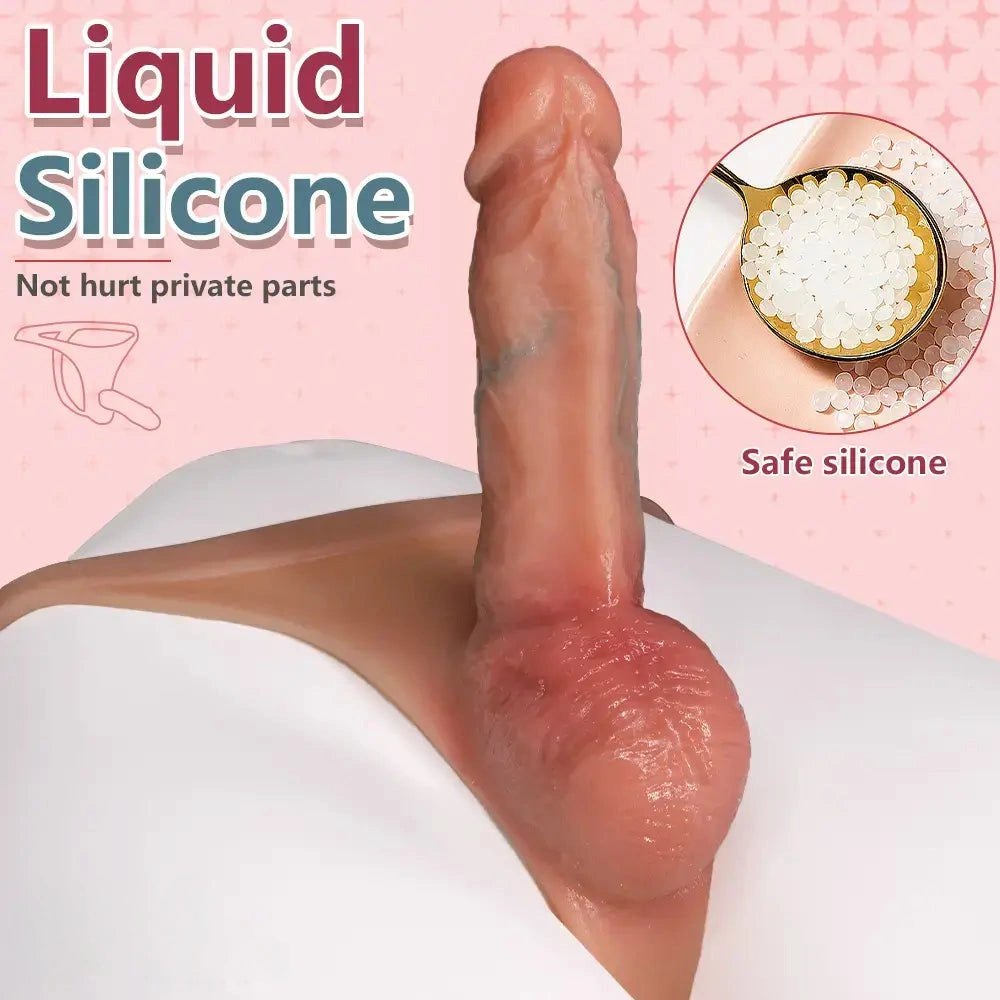 Flesh-tone panty harness dildo, photo 14