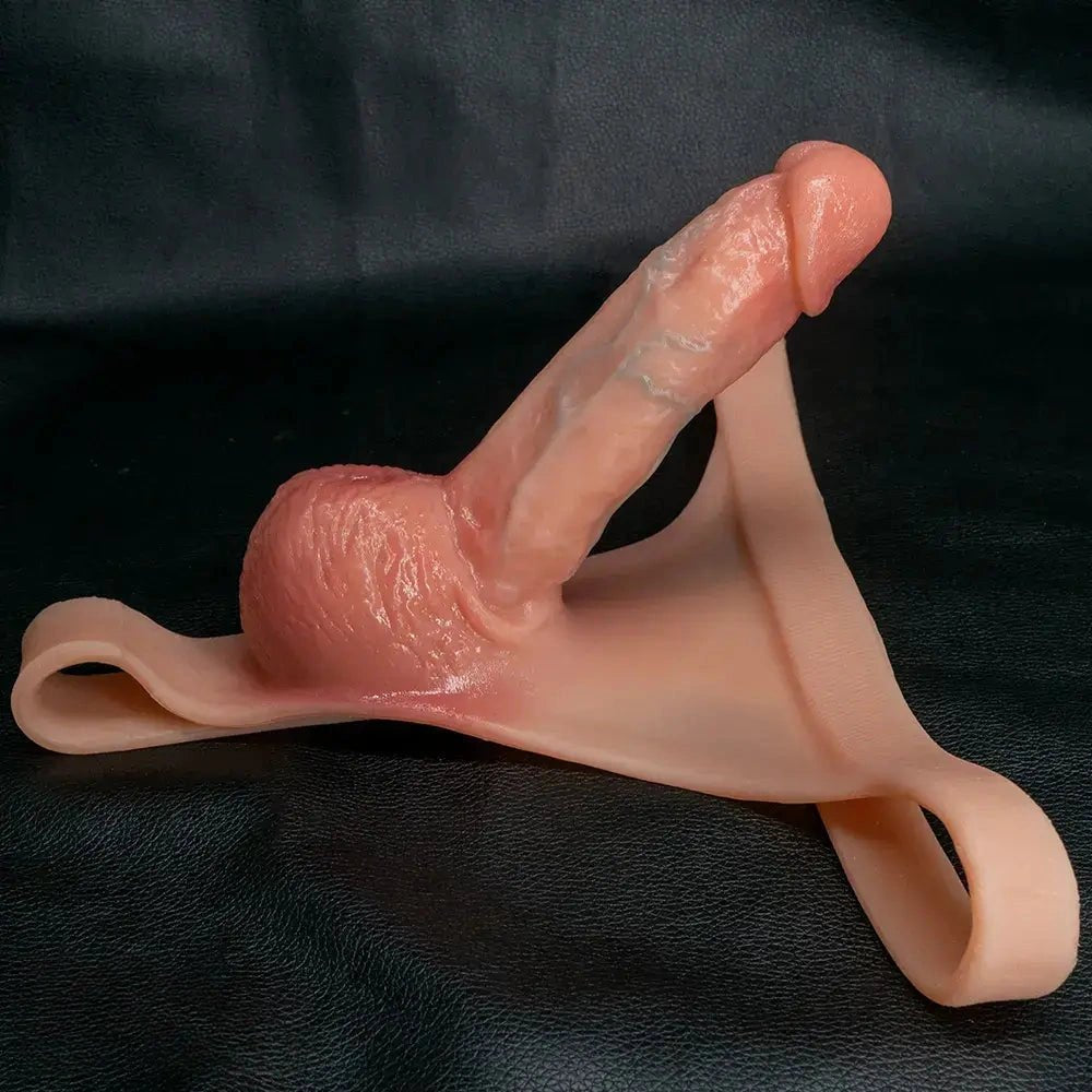 Flesh-tone panty harness dildo, photo 3