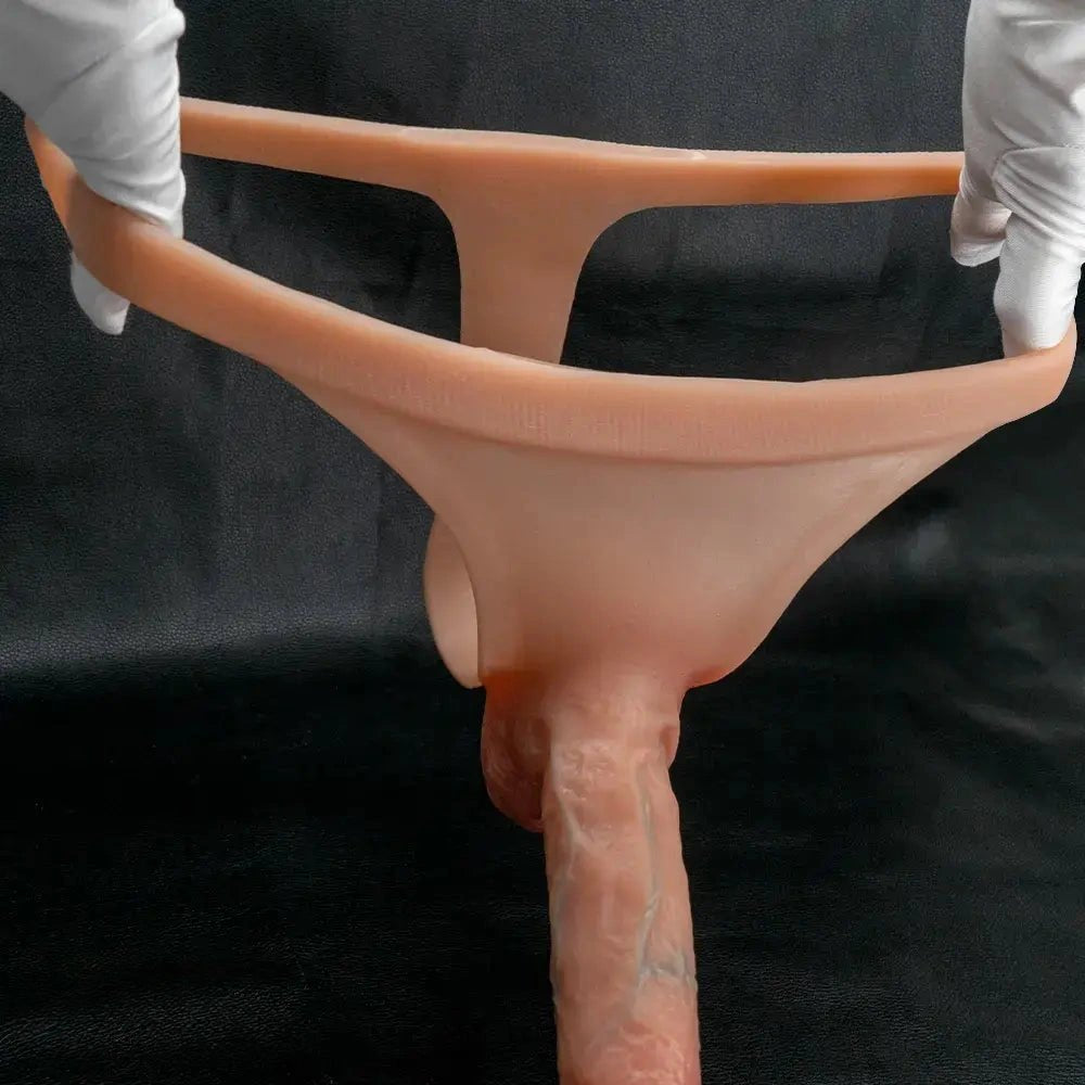 Flesh-tone panty harness dildo, photo 9
