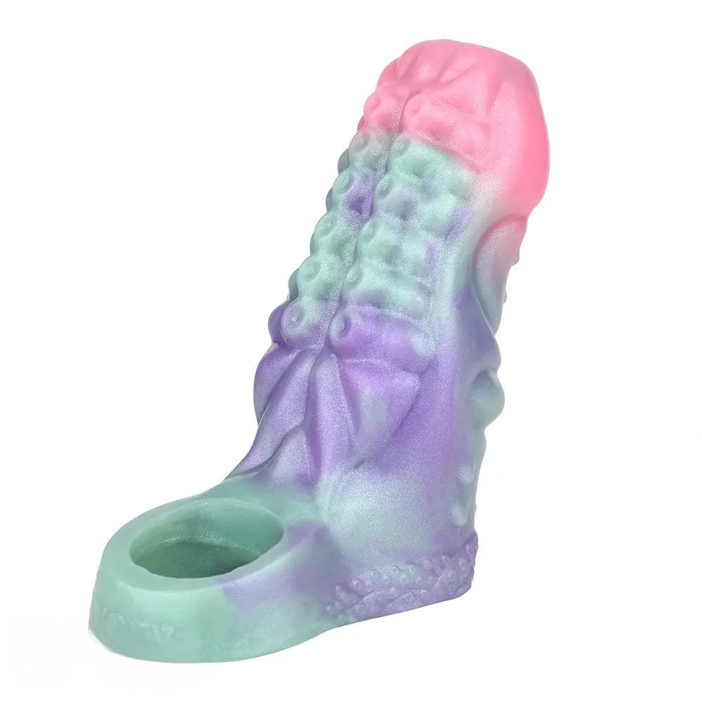 Pastel pink and purple bumpy fantasy hollow sleeve, photo 1