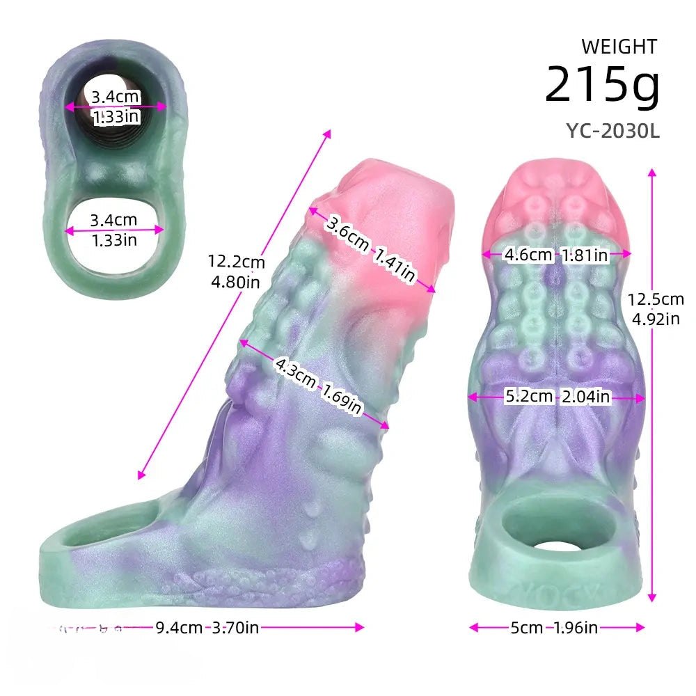Pastel pink and purple bumpy fantasy hollow sleeve, photo 16