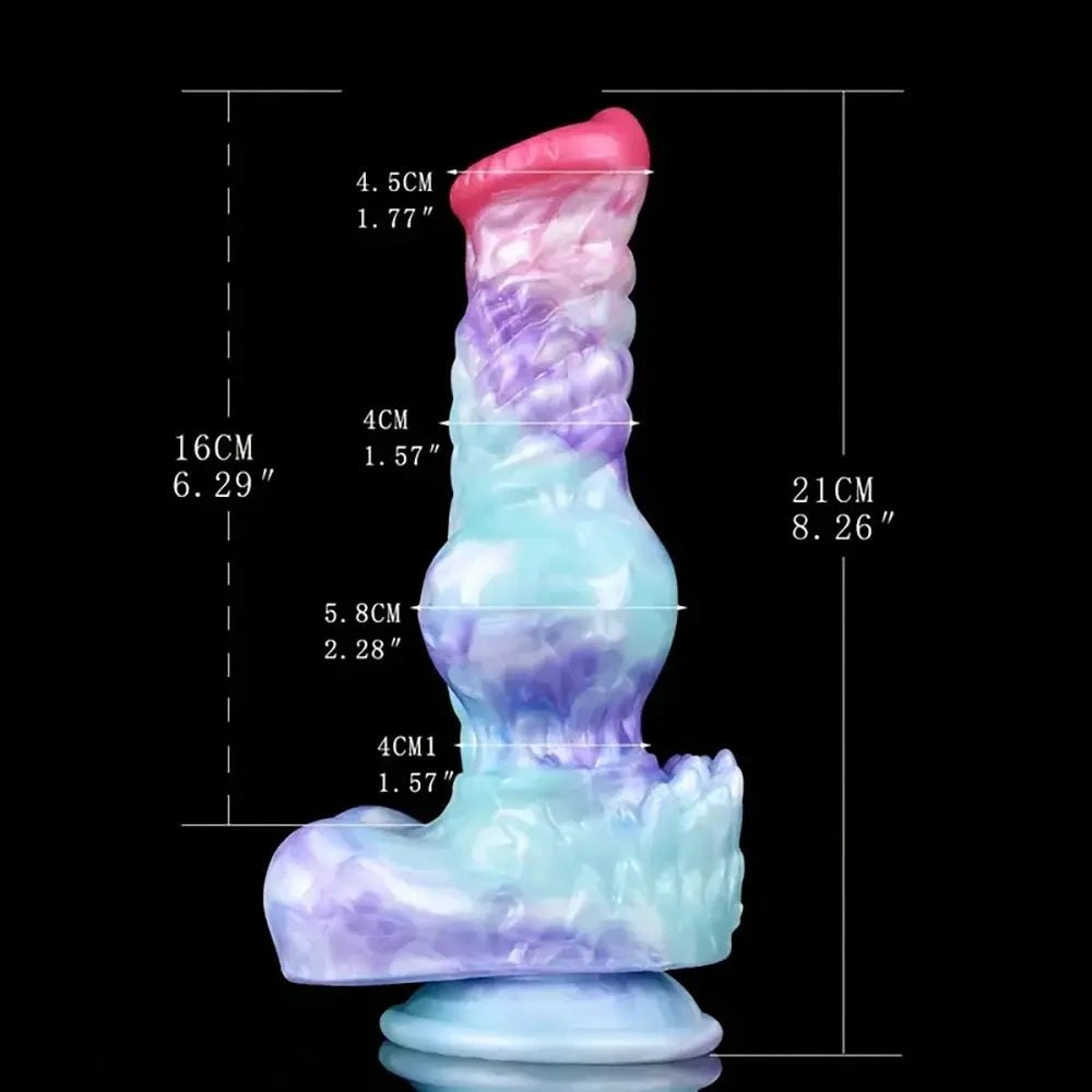 Pastel knotted dog dildo, photo 3