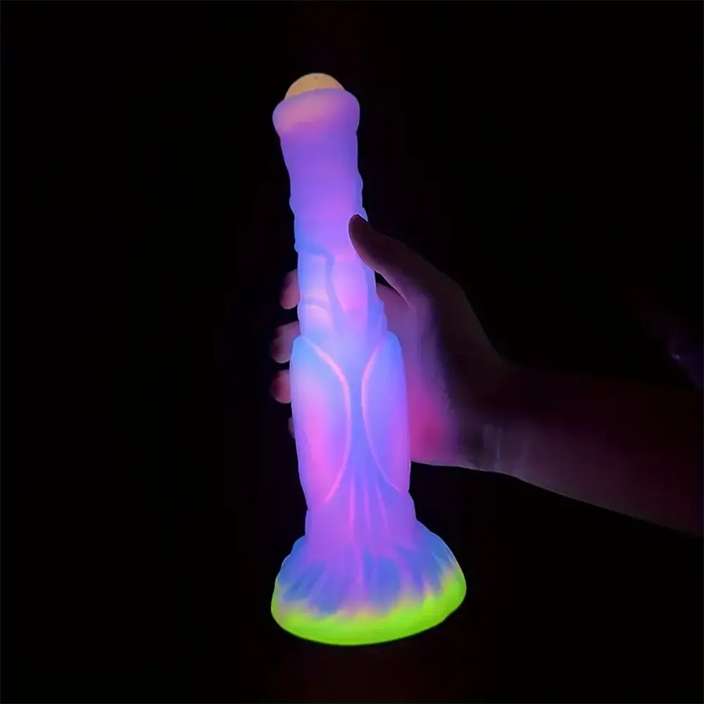 Multi colored pastel fantasy silicone dildo, photo 2