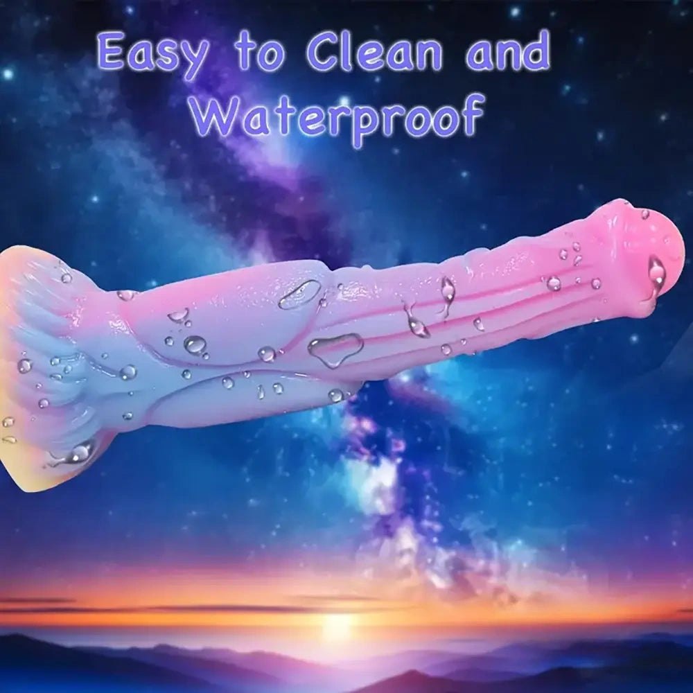 Multi colored pastel fantasy silicone dildo, photo 5