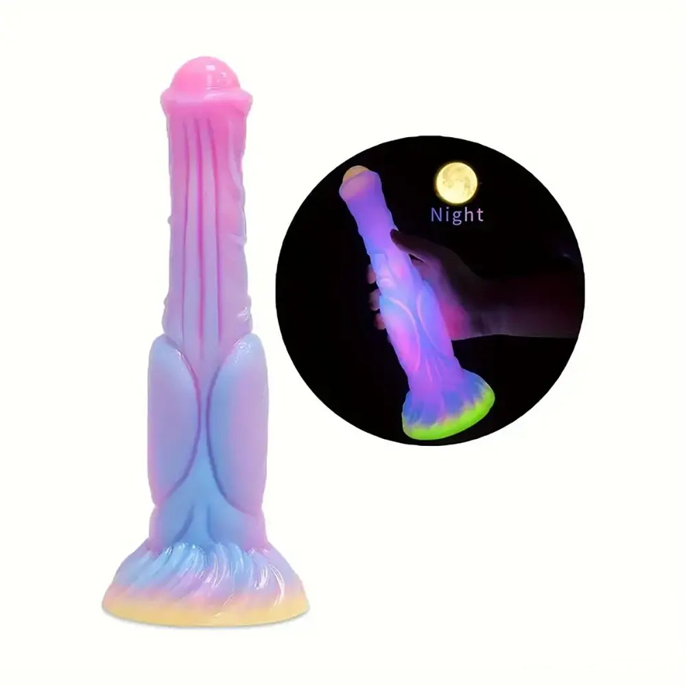 Multi colored pastel fantasy silicone dildo, photo 6