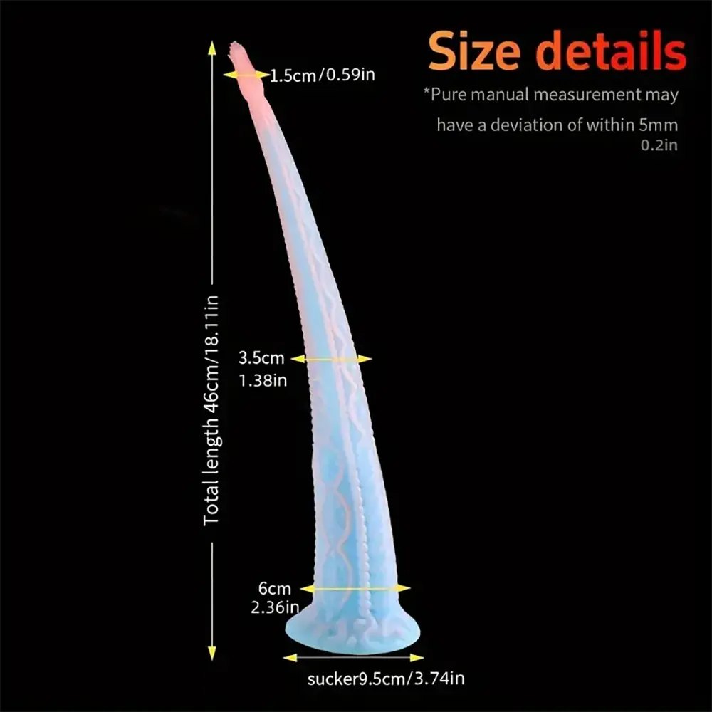 Pastel blue and pink flexible fantasy dildo, photo 10