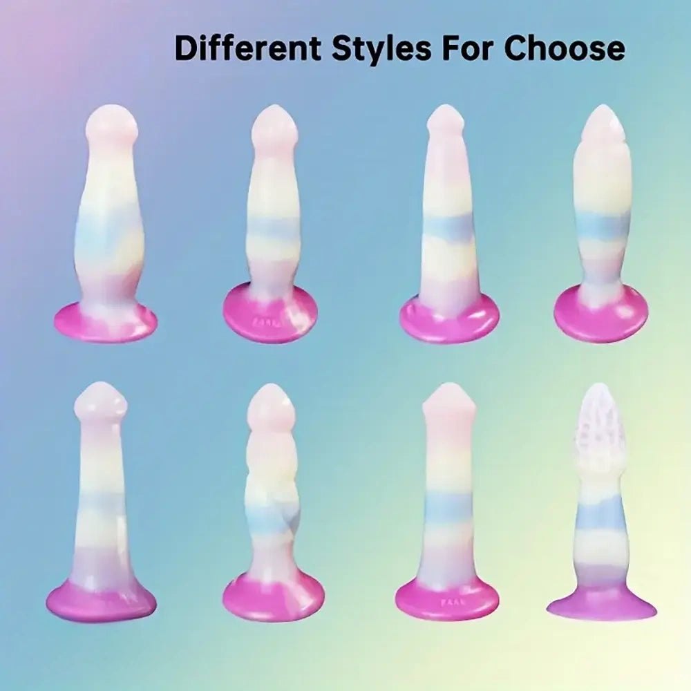 Pastel ombre silicone butt plug, photo 1
