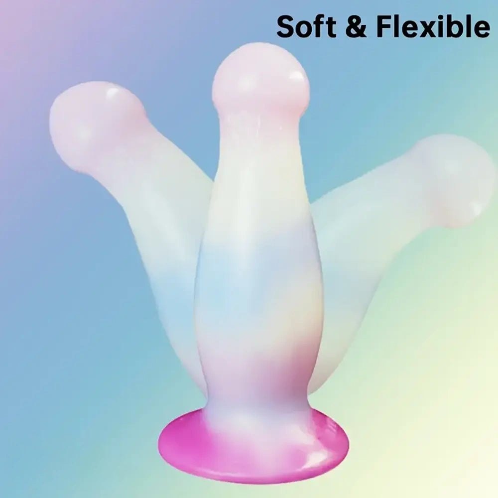 Pastel ombre silicone butt plug, photo 7