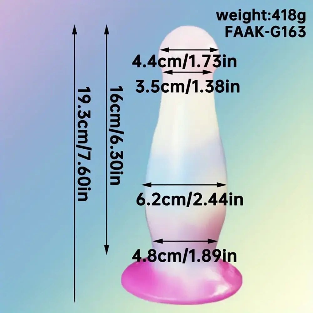 Pastel ombre silicone butt plug, photo 9