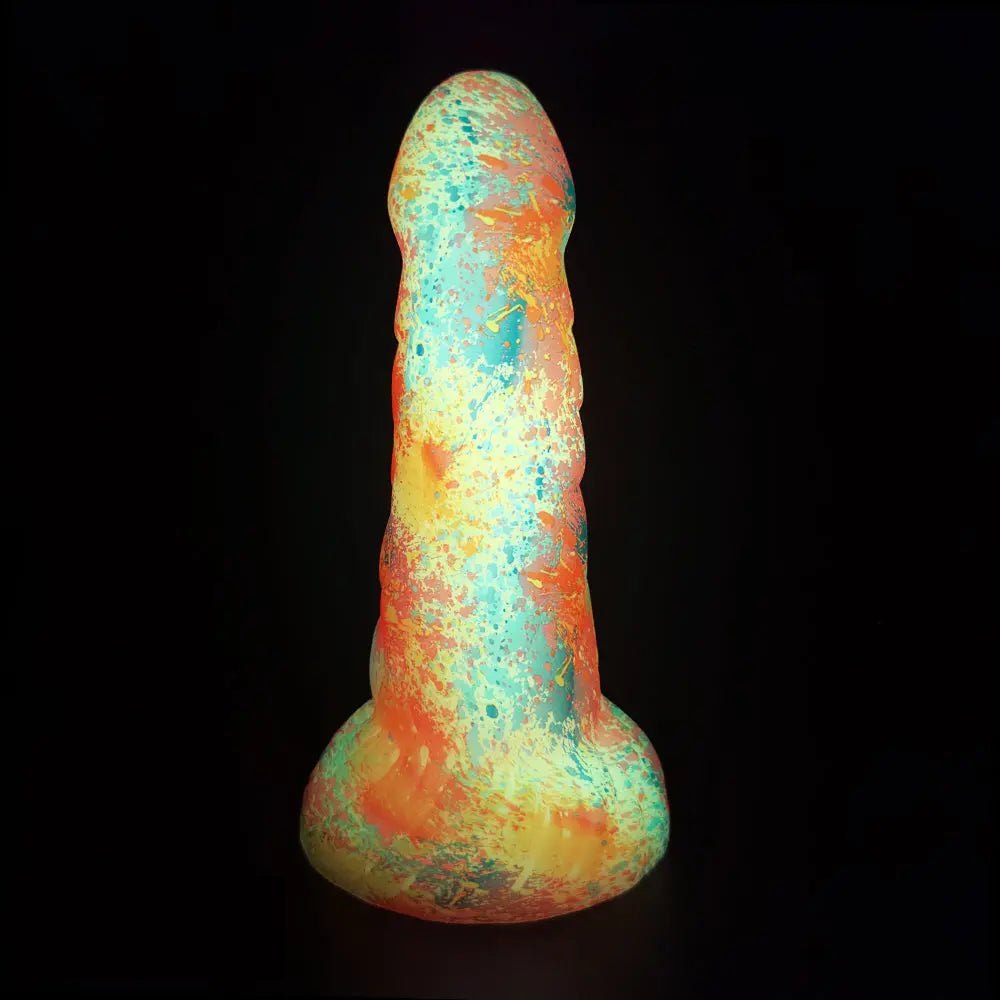 Pastel splatter silicone fantasy dildo, photo 5