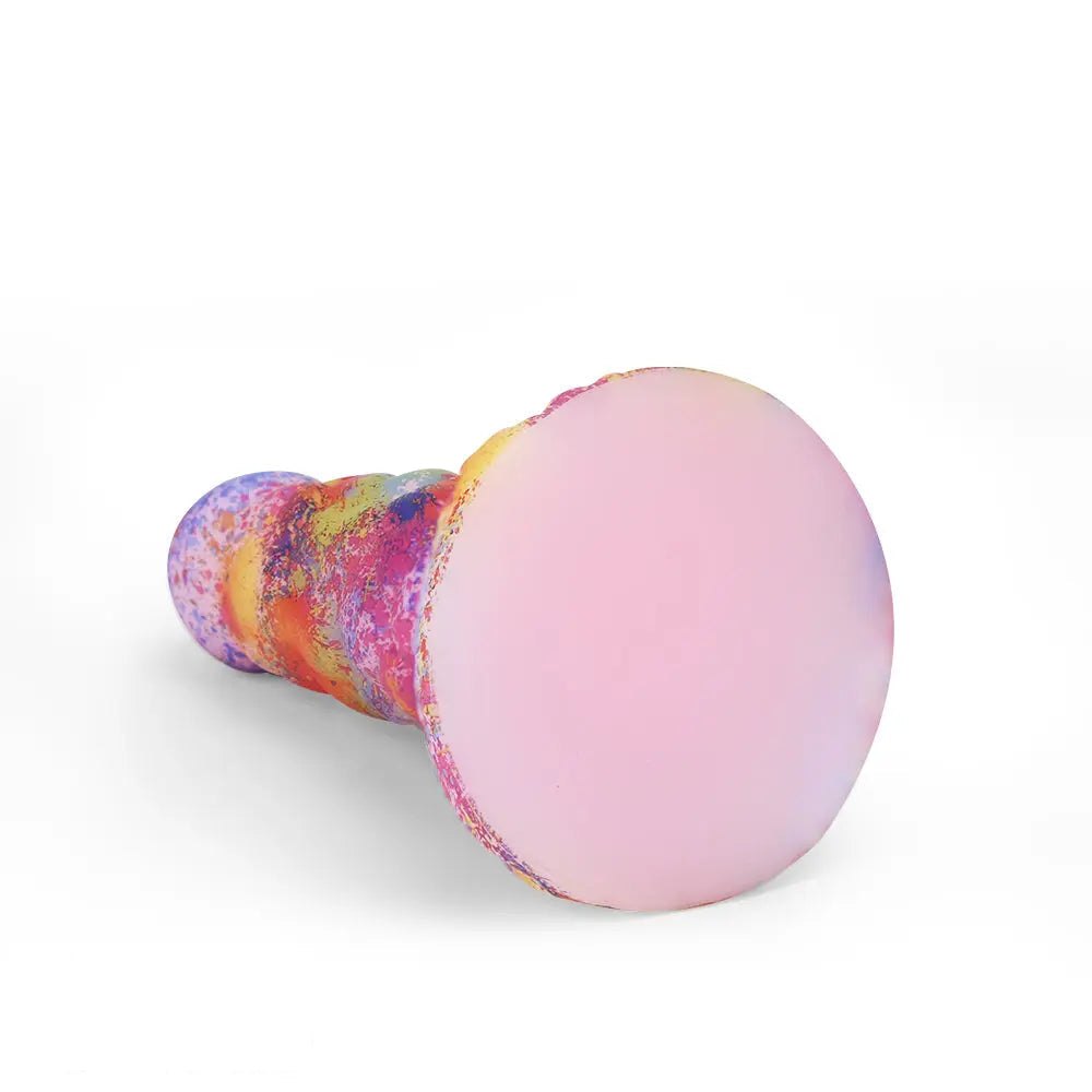 Pastel splatter silicone fantasy dildo, photo 9